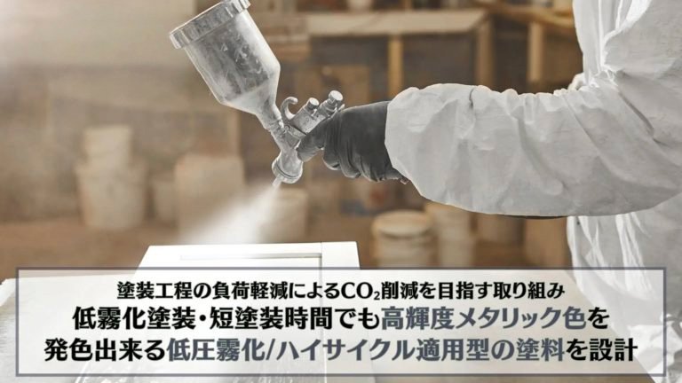 塗装工程のCO₂削減を目指す塗料を設計
